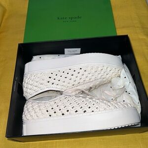 Kate Spade Serve Crochet Sneakers Ivory Size 9.5 - NEW - Fast Shipping 💯